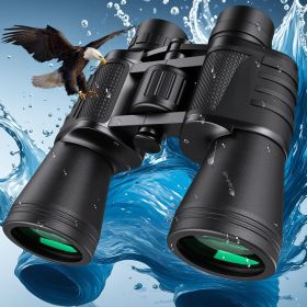 20x50 High Powered Binoculars For Adults, Waterproof Compact Binoculars With Low Light Vision For Bird Watching Hunting Football Games Travel Sta (Color: Black)